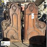 Pair original cast iron Pew Ends, from Pendleton