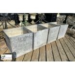 Set of 4 original Edwardian lead Planters, approx.