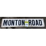 Ceramic Street Name “Monton Road”