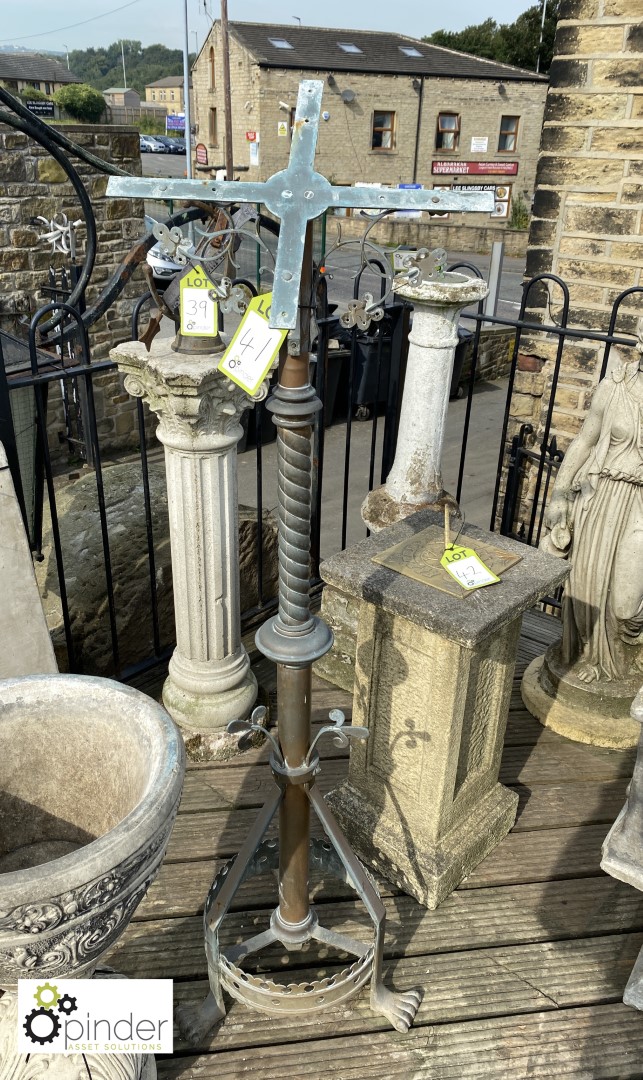 Victorian brass Gothic Lectern, approx. 55in high