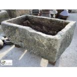 Original carved Yorkshire stone Horse Trough, approx. 24in high x 30in wide 58in long