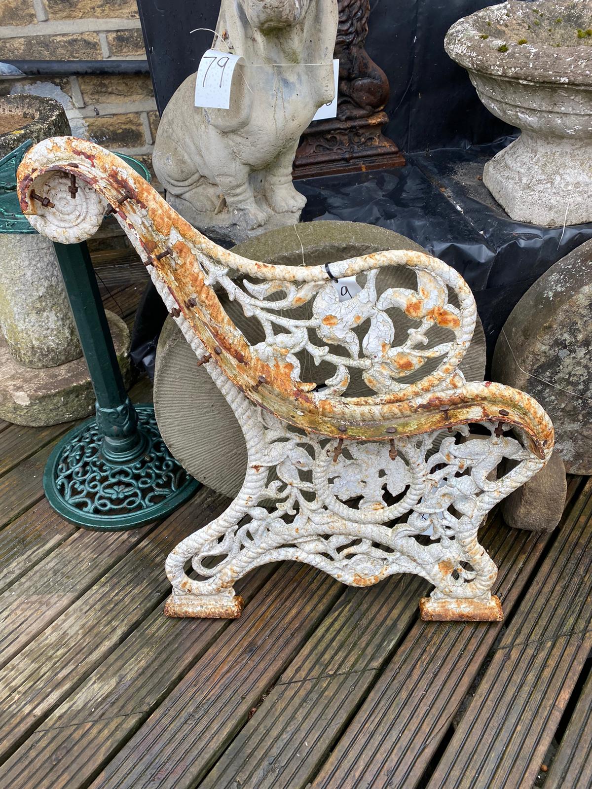 Pair of Victorian Rope and Floral Decorative Bench Ends. - Image 7 of 25
