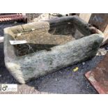 Reclaimed Yorkshire gritstone Trough, approx. 10in high x 15in wide x 21in long