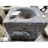 Yorkshire stone Trough, approx. 12in high x 14in long