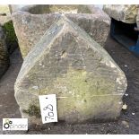 Yorkshire stone triangular Finial, approx. 12in