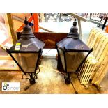 2 Victorian style Street Lanterns from Kensington London, approx. 44in high (please note this lot is