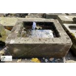 Yorkshire stone Trough, approx. 10in high x 23in x 23in