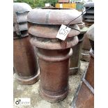 Original terracotta salt glazed Chimney Pot, approx. 33in high