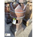 Victorian salt glazed terracotta Chimney Pot, 29in high