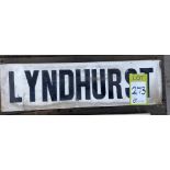 Ceramic Street Name “Lyndhurst St”