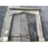 Original Edwardian Yorkshire stone Fire Surround, approx. 54in high x 55in wide