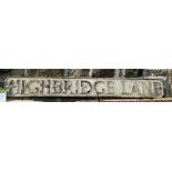 Cast metal Street Sign “Highbridge Lane”