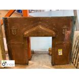 Original copper arts and crafts Fire Insert, approx. 32in high x 43in wide (please note this lot