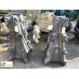 Pair of Yorkshire stone Gothic Carved Finials, approx. 40in high