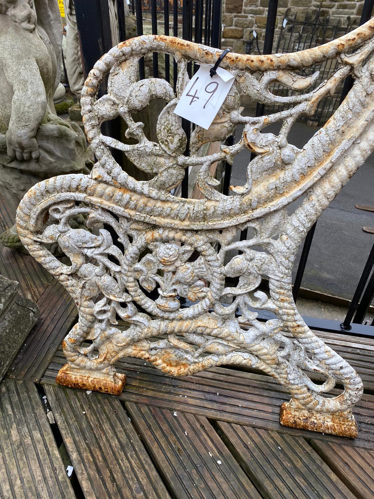 Pair of Victorian Rope and Floral Decorative Bench Ends. - Image 10 of 25