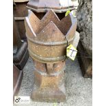 Victorian salt glazed terracotta Chimney Pot, 28in high