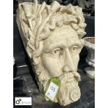 Reconstituted stone River God in the style of Coade, approx. 24in high x 18in wide