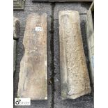 Pair of Yorkshire stone Cottage Fireplace Jambs, approx. 40in high