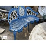 Vintage metal Garden Seat, approx. 34in high x 54in long