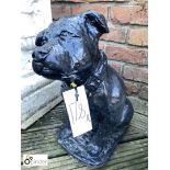 Reconstituted stone Staffordshire Terrier (Staffie), approx. 18in