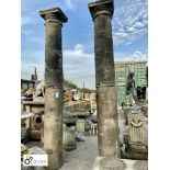 Pair of Yorkshire grit stone Doric Columns, approx. 136in high