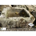 Small Yorkshire gritstone Trough, approx. 15in x 17in