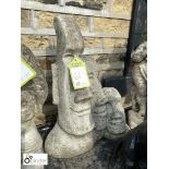 Pair of reconstituted Easter Island Book Ends, approx. 22in high