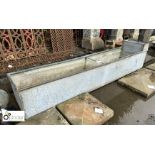 Vintage galvanised Water Trough, approx. 16in high x 19in wide x 97in long