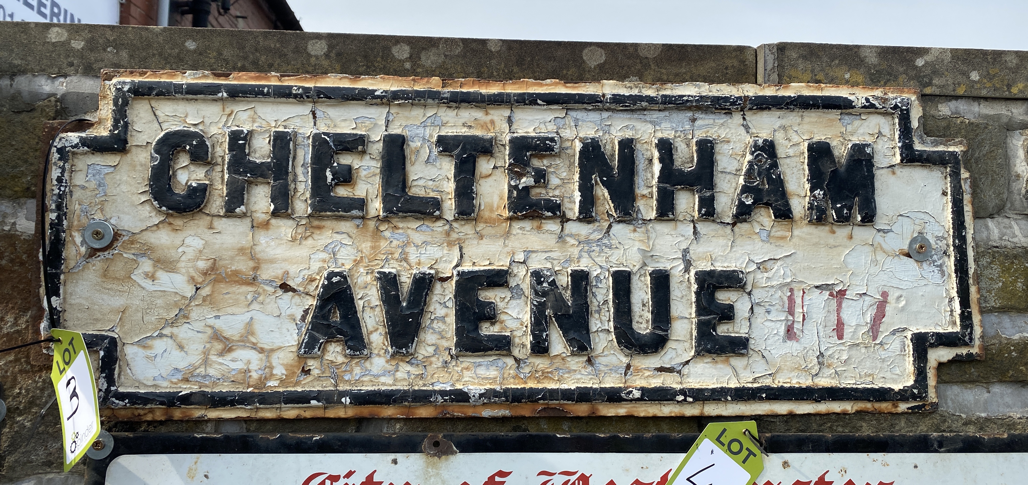 Cast iron Georgian Street Sign “Cheltenham Avenue”