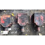 Matching set of 3 decorative cast iron Rainwater Hoppers