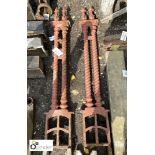 Pair of cast iron Barley Twist Gate Post, approx. 56in high
