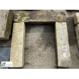 Original cottage Yorkshire gritstone inglenook Fire Surround, approx. 46in high x 44in wide