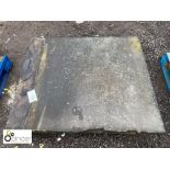 Original Yorkshire stone Tabletop, approx. 49in x 41in (please note this lot is located at Berry