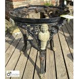 Rare original cast iron Garden Table Base, approx. 29in high