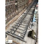 36ft run of Victorian wrought iron blacksmith made Railings, approx. 40in high