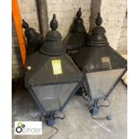 4 Victorian style Street Lanterns from Kensington London, approx. 44in high (please note this lot is