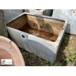 Original galvanised Water Tank / Planter, approx. 16in high x 24in wide x 36in long