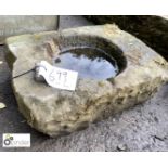 Yorkshire stone Trough, approx. 12in wide x 18in long