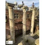 3 Georgian Portland stone Doric Columns, approx. 80in high