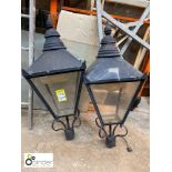 2 Victorian style Street Lanterns from Kensington London, approx. 44in high (please note this lot is