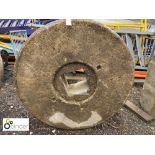 Original granite Mill Wheel, approx. 56in diameter x 16in high (please note this lot is located at