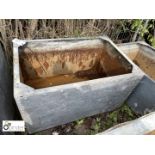 Original galvanised Water Trough / Planter, approx. 20in high x 24in wide x 36in long