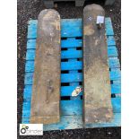 Pair of bullnose Yorkshire stone Gateposts, approx. 44in high (please note this lot is located at