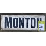 Ceramic Street Name “Monton”