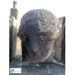 Yorkshire stone Carved Head of a lady, approx. 10in high x 7in wide