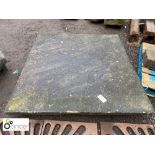 Original Yorkshire stone Tabletop, approx. 62in x 65in (please note this lot is located at Berry
