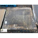 Original Yorkshire stone Tabletop, approx. 44in x 50in (please note this lot is located at Berry