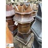 Original terracotta salt glazed Chimney Pot, approx. 38in high