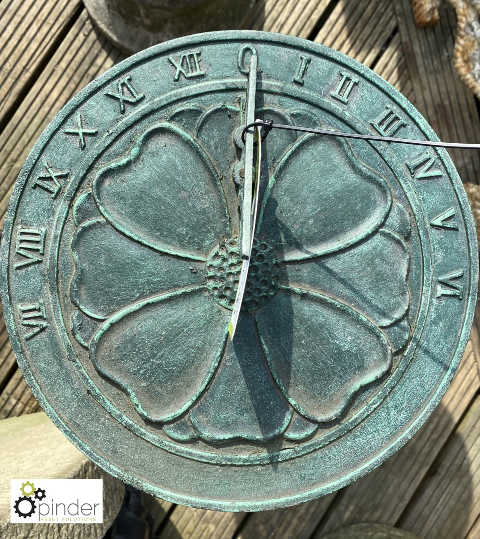 Cast iron Sundial On Column (modern), approx. 29in high - Image 2 of 2