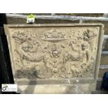 Reconstituted stone Classical Plaque, approx. 21in high x 29in wide